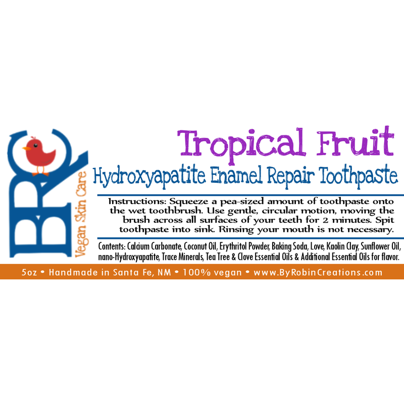By Robin Creations Enamel Repair Toothpaste for Kids with Hydroxyapatite Toothpaste White Smoke 1 Tube / Tropical Fruit,1 Tube / Sweet Orange,3 Tubes / Tropical Fruit,3 Tubes / Sweet Orange