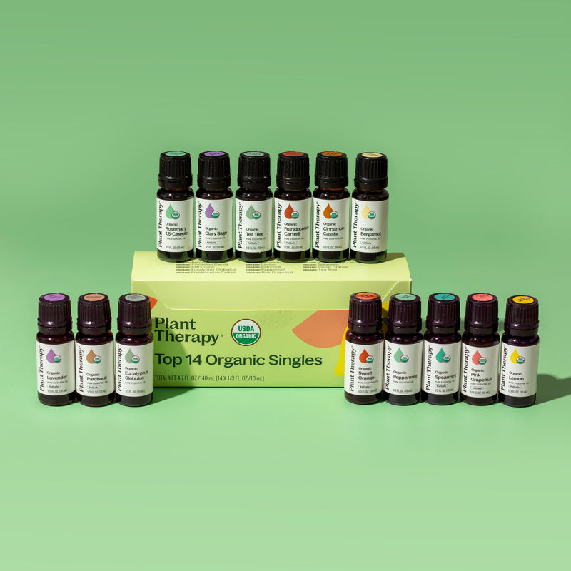 Plant Therapy Top 14 Organic Singles Set Essential Oil
