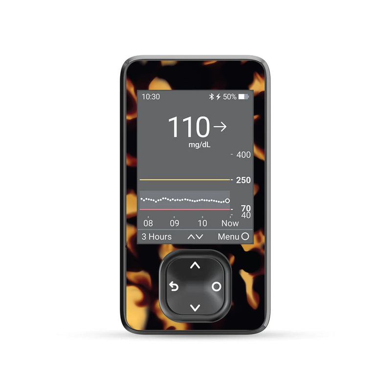 Peelz Tortoise Shell DEXCOM G7 and Stelo and G6 Touchscreen Receiver Sticker Peelz/Stickers