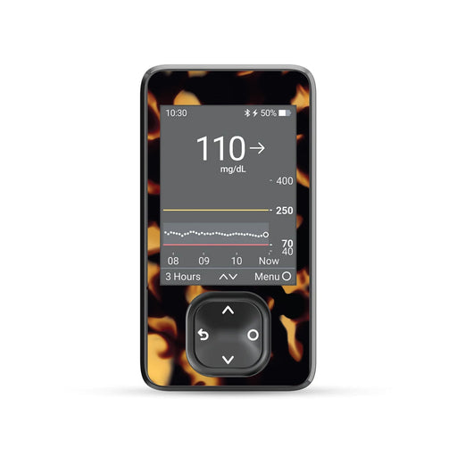 Peelz Tortoise Shell DEXCOM G7 and Stelo and G6 Touchscreen Receiver Sticker Peelz/Stickers