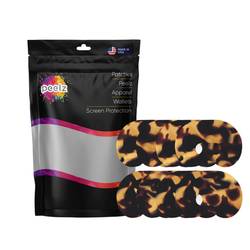 Peelz Tortoise Shell Medtronic Guardian Connect Patch Tape - Pump Peelz Patch Medical Tape