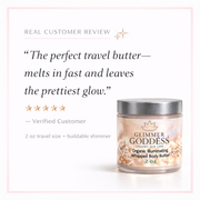 Glimmer Goddess® Organic Skin Care Organic Shimmer Body Butter 2 oz – Travel Shimmer