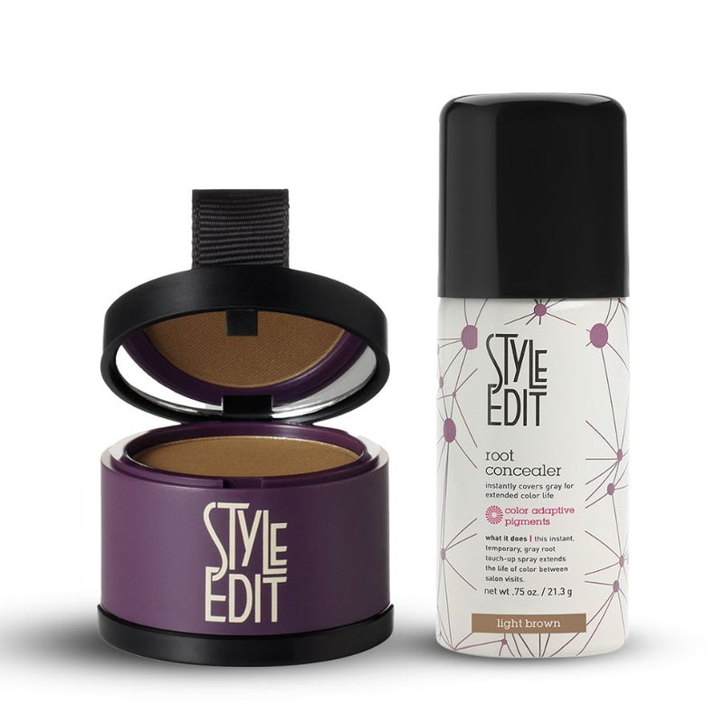 Style Edit Root Touch Up Powder and Travel Size Spray Duo Gift Set