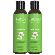 DermOrganic Official Shop Leave-in Treatment with Argan Oil Treatments Yellow Green Duo Pack (2 Bottles of 4 fl oz / 120ml)
