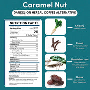 Teeccino Dandelion Caramel Nut Chicory Herbal Coffee Herbal Coffee