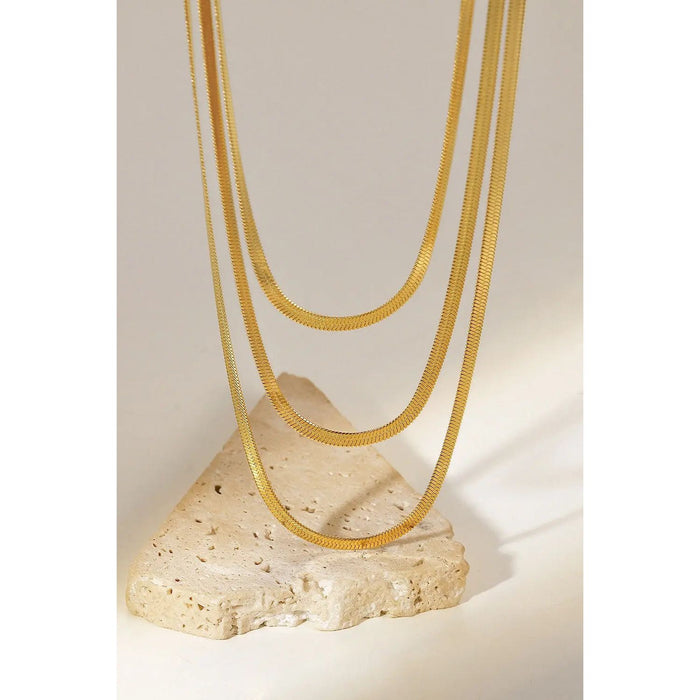 Triple-Layered Snake Chain Necklace