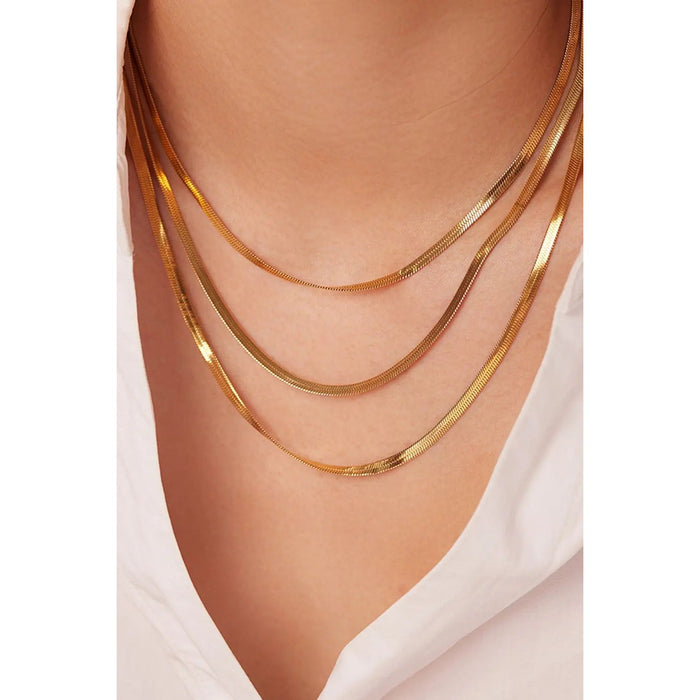 Triple-Layered Snake Chain Necklace