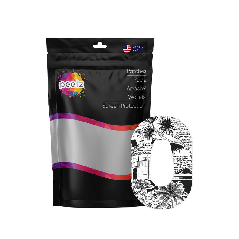 Peelz Tropical Sketch Dexcom G6 Patch Tape - Pump Peelz Patch Medical Tape