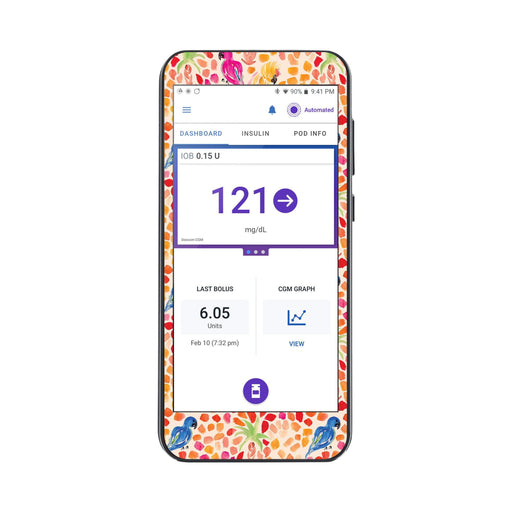 Peelz Tropical Watercolor Sticker for Omnipod® 5 Controller – Pump Peelz Peelz/Stickers