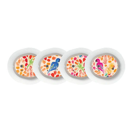Peelz Tropical Watercolor Sticker Designed for the DEXCOM G7 and Stelo Transmitter Peelz/Stickers