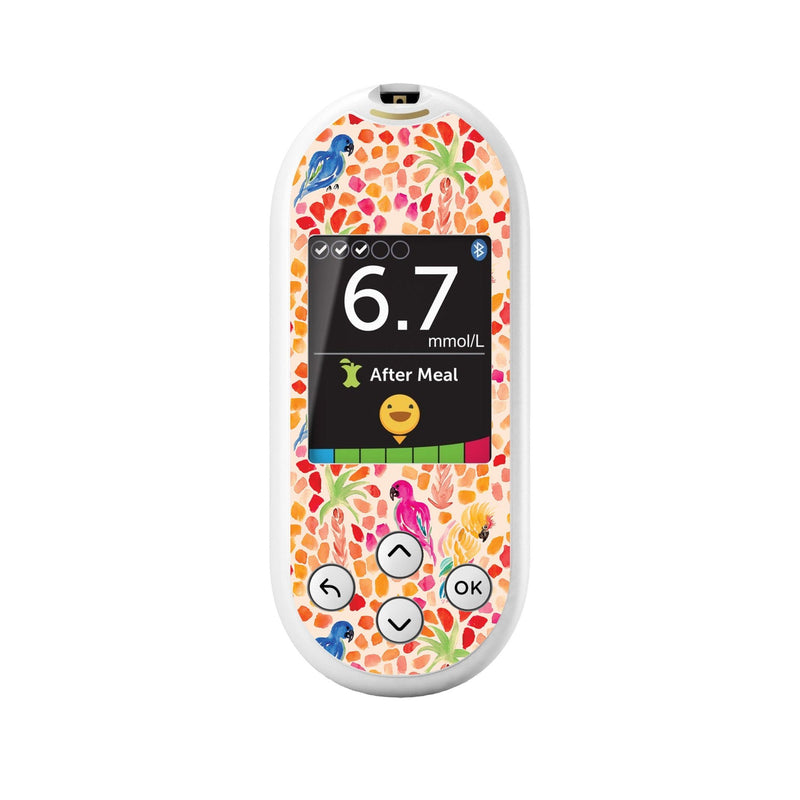 Peelz Tropical Watercolor for OneTouch Verio Reflect Glucometer Peelz/Stickers