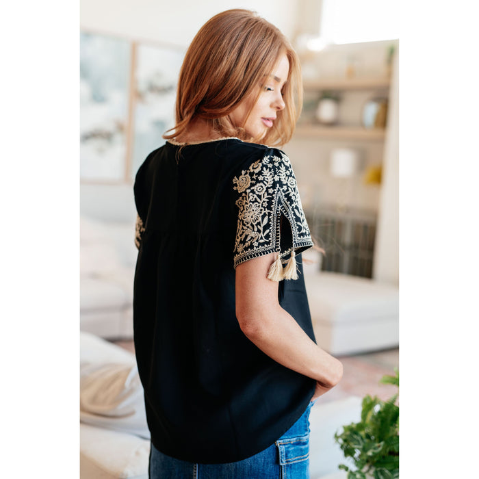 Savanna Jane | Try Again Embroidered Top