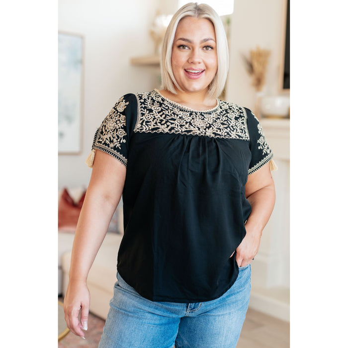 Savanna Jane | Try Again Embroidered Top