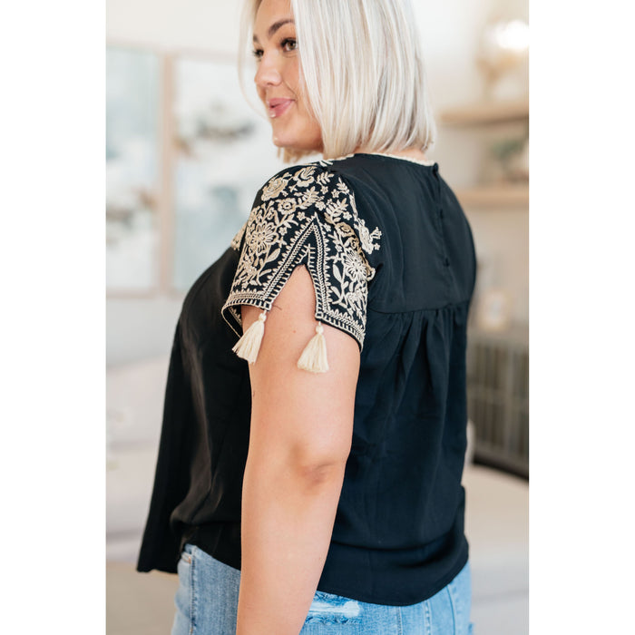 Savanna Jane | Try Again Embroidered Top