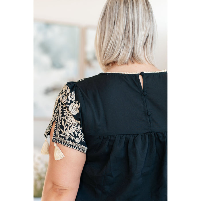 Savanna Jane | Try Again Embroidered Top