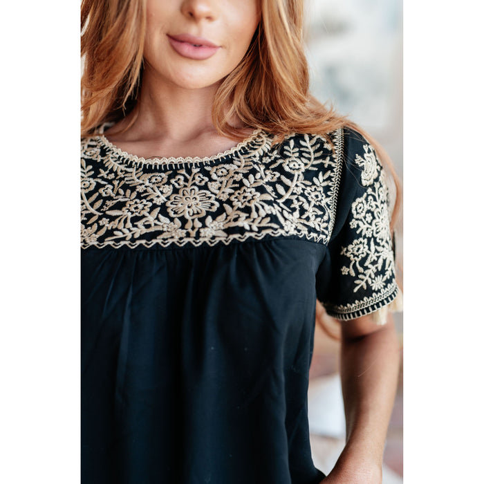 Savanna Jane | Try Again Embroidered Top