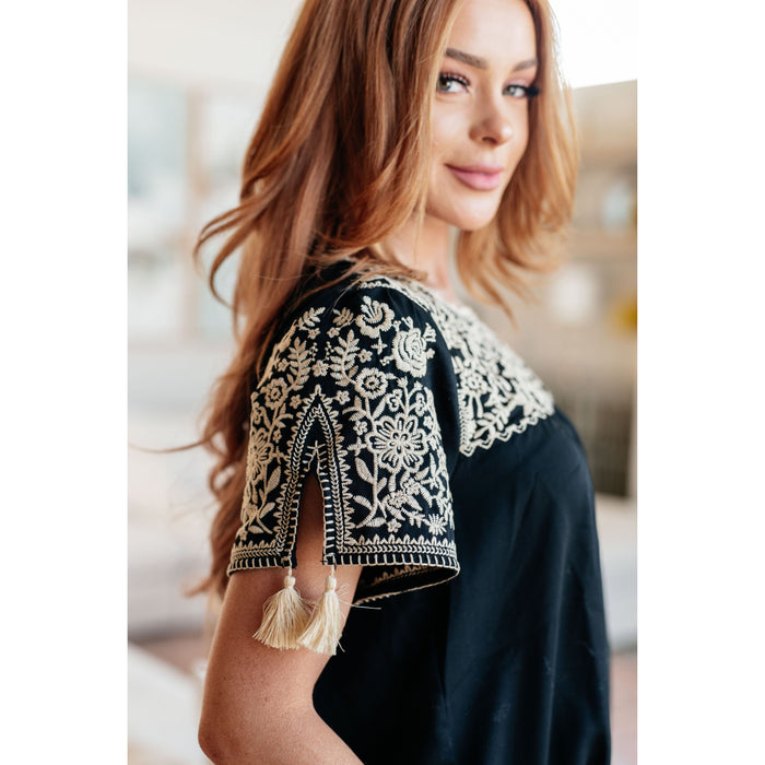 Savanna Jane | Try Again Embroidered Top