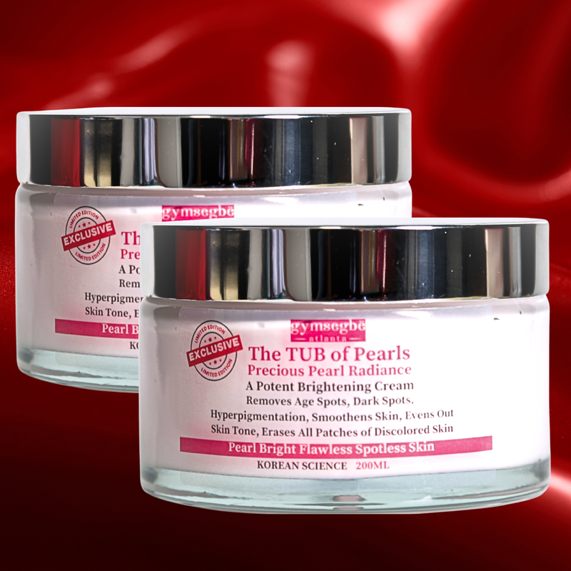 gymsegbë The Tub Of Pearls Precious Pearl Radiance  Brightening Cream Anti-Aging, Dark Spots, Hyperpigmentation Black 2 Jars Save $240