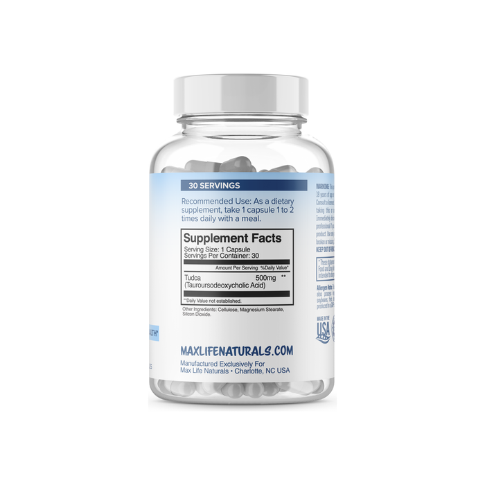 Tudca 500mg 30 Day  -  Liver and Nerve Cell Support