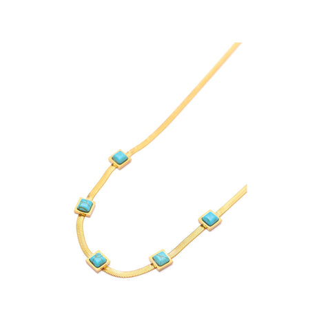 Turquoise Squares Necklace