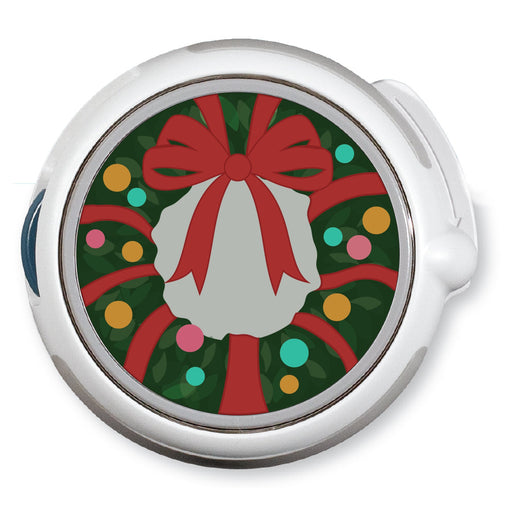 Peelz CF Holiday Wreath twiist™ Automated Insulin Delivery System Stickers - Pump Peelz Peelz/Stickers