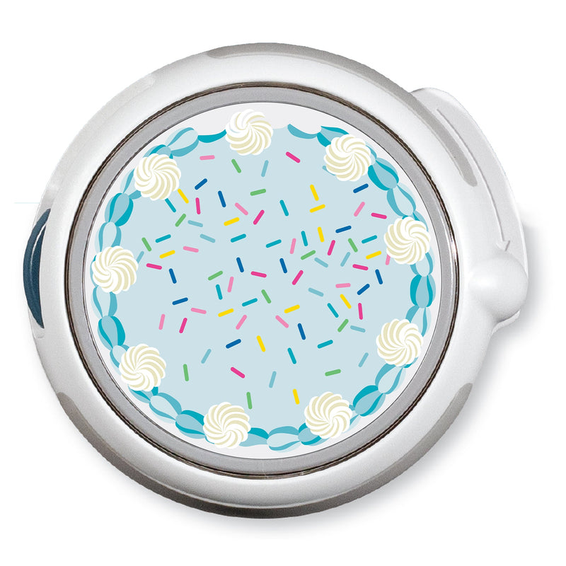 Peelz CF Birthday Cake twiist™ Automated Insulin Delivery System Stickers - Pump Peelz Peelz/Stickers