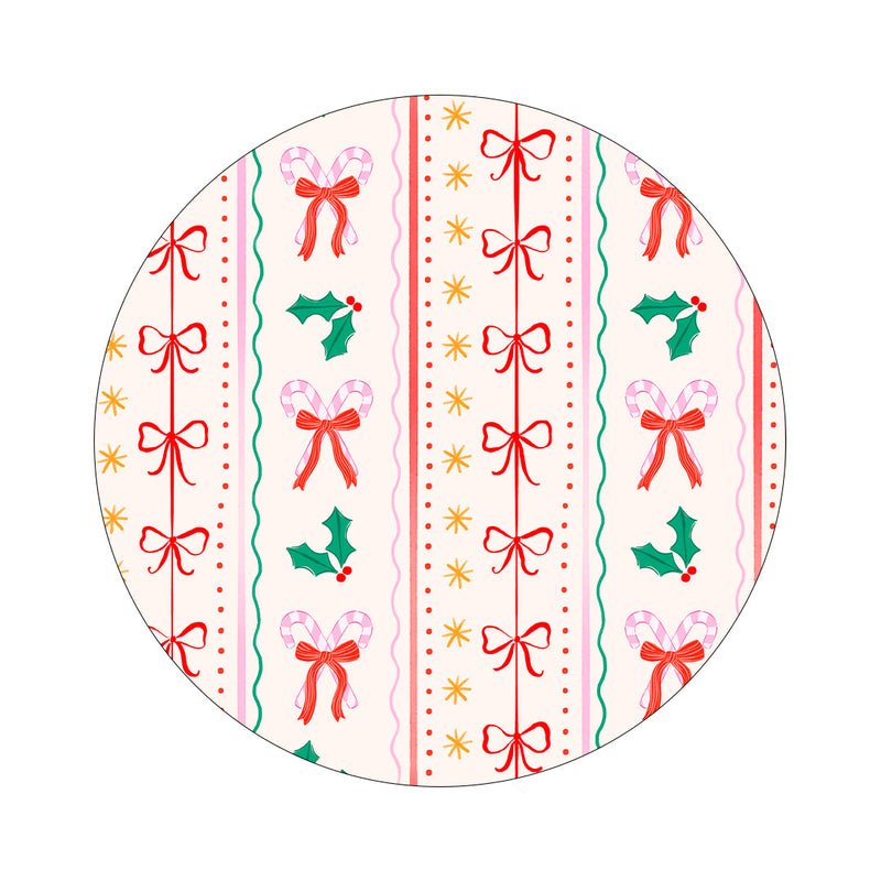 Peelz Holly Jolly Ribbon twiist™ Automated Insulin Delivery System Stickers - Pump Peelz Peelz/Stickers