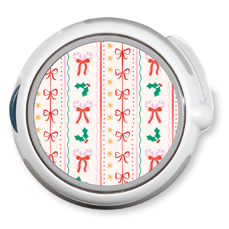 Peelz Holly Jolly Ribbon twiist™ Automated Insulin Delivery System Stickers - Pump Peelz Peelz/Stickers
