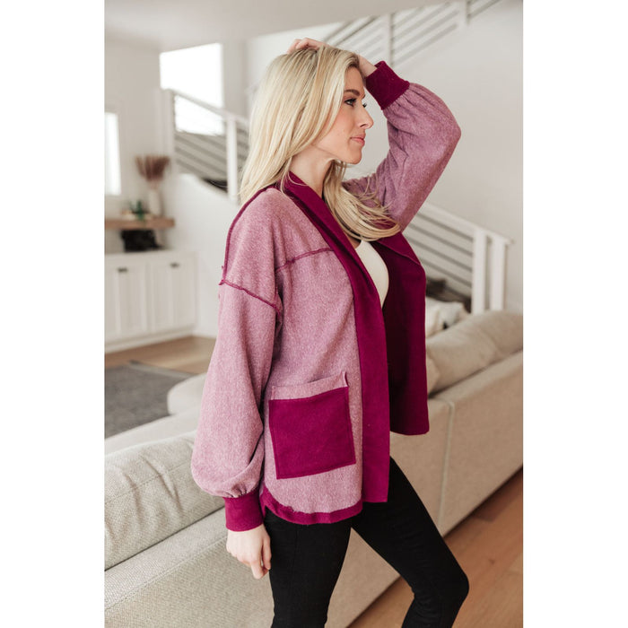 Two Hearts Jacket In Plum