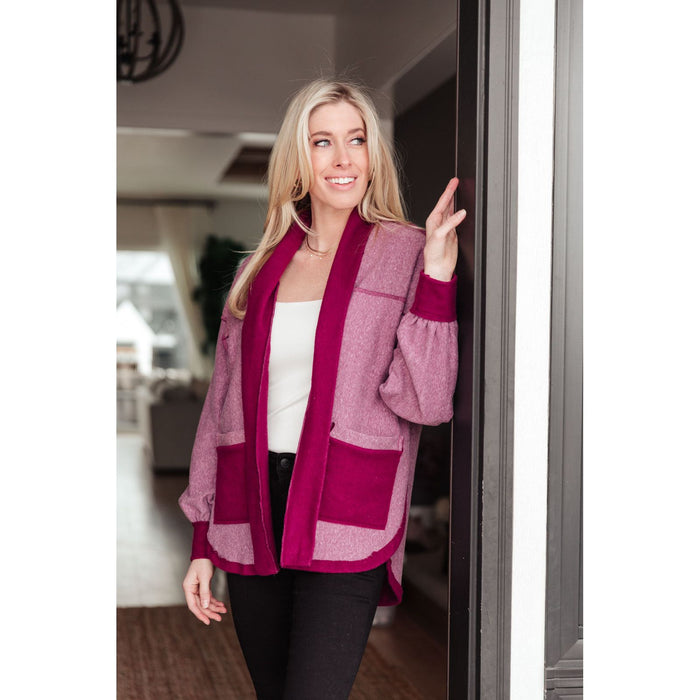 Two Hearts Jacket In Plum