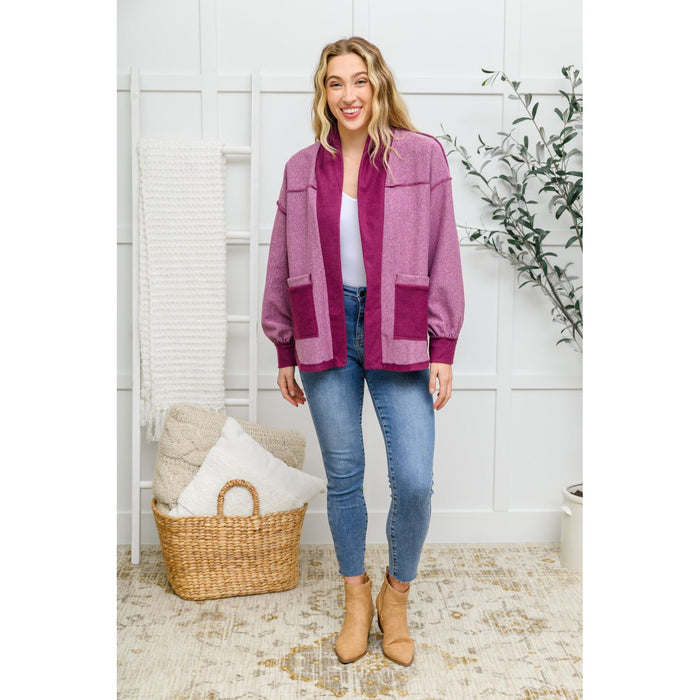 Two Hearts Jacket In Plum