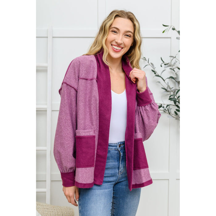 Two Hearts Jacket In Plum