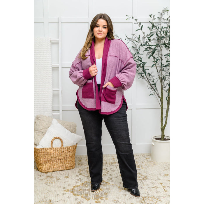 Two Hearts Jacket In Plum