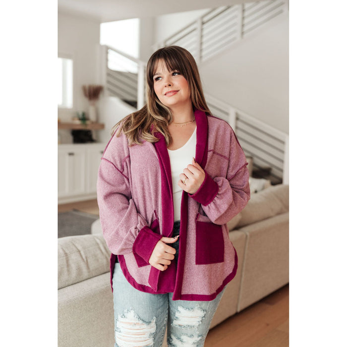 Two Hearts Jacket In Plum