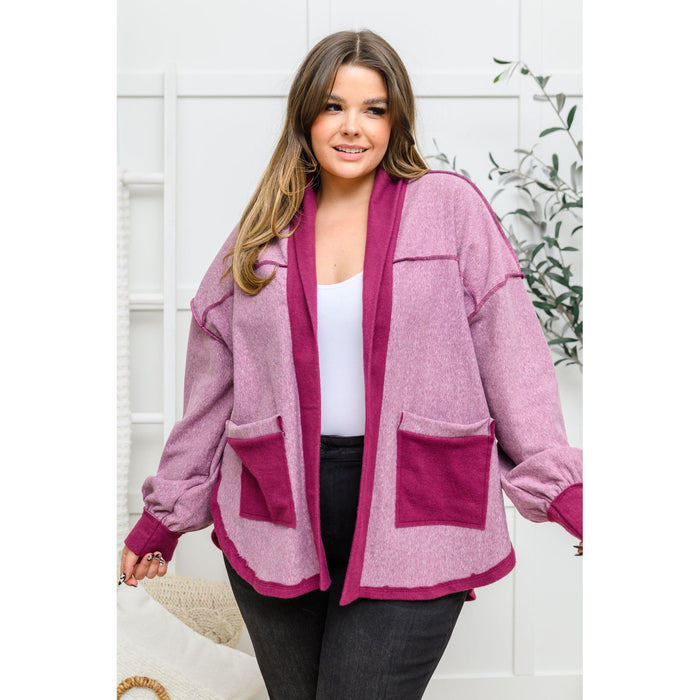 Two Hearts Jacket In Plum