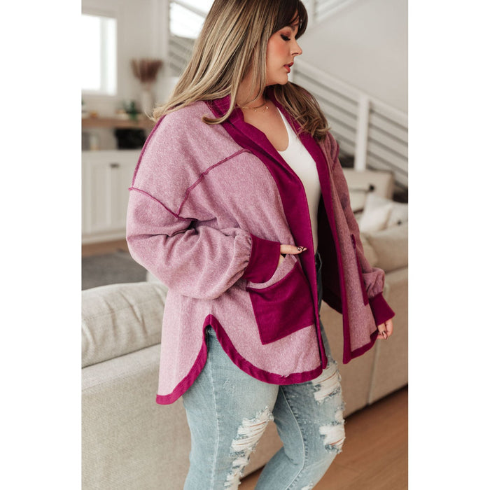 Two Hearts Jacket In Plum