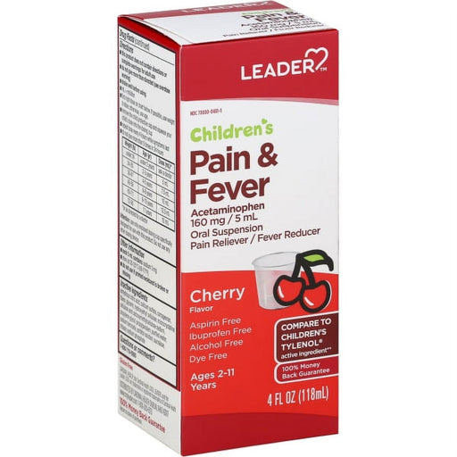 Leader LEADER™ Children's Acetaminophen 160 mg/5 mL Cherry Oral Suspension, 118 mL Medicine & Drugs Lavender