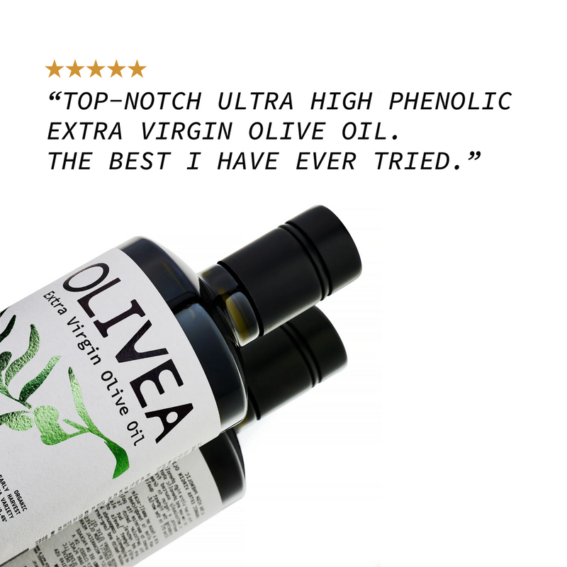 Olivea Ultra High Phenolic Extra Virgin Olive Oil — 1,000+ mg/kg Polyphenols