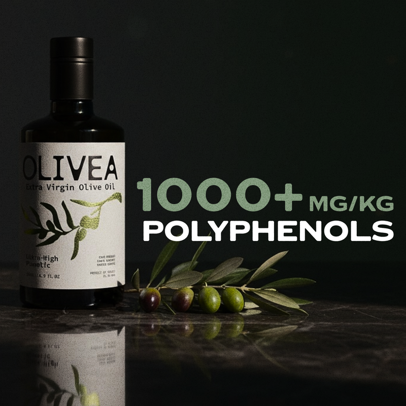 Olivea Ultra High Phenolic Extra Virgin Olive Oil — 1,000+ mg/kg Polyphenols