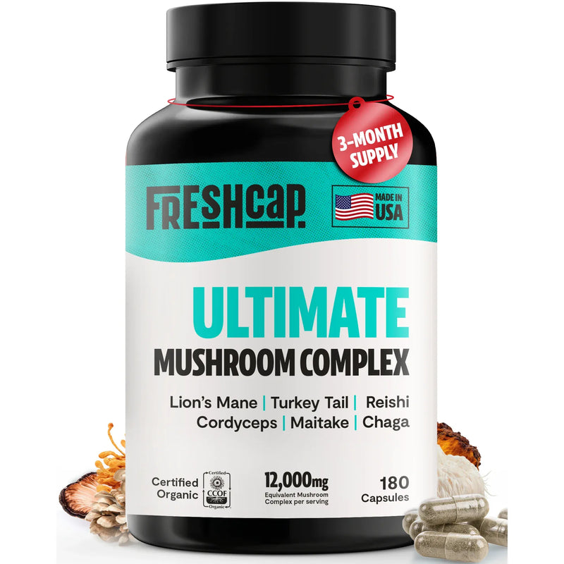 FreshCap Mushrooms Organic Mushroom Complex Supplement Capsules Capsules
