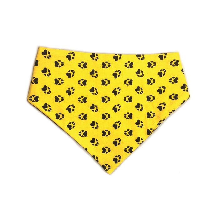 Mustard Yellow & Black Reversible Dog Bandana