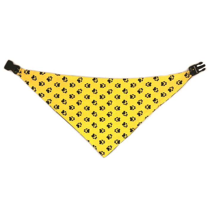 Mustard Yellow & Black Reversible Dog Bandana