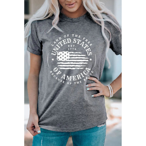 US Flag Graphic Short Sleeve Tee