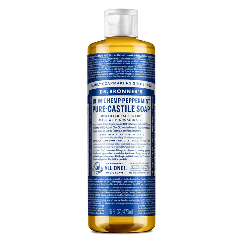 Dr. Bronner's Dr. Bronner's, Liquid Soap, Peppermint Hemp, 16 oz Liquid Soap