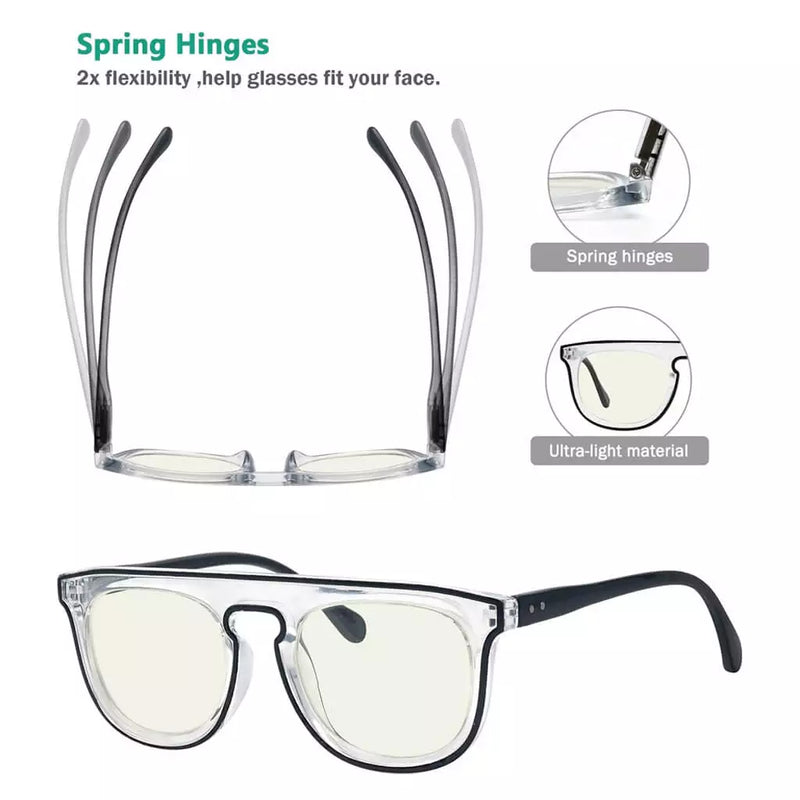 eyekeeper.com 4 Pack Pilot Stylish Blue Light Filter Reading Glasses UV2122 Eyeglasses