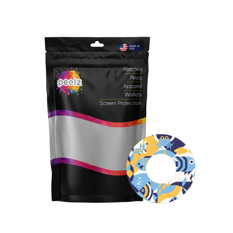Peelz Underwater Abstract Patch  Tape Designed for the FreeStyle Libre 2 Patch Medical Tape