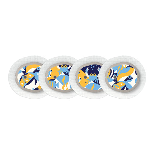 Peelz Underwater Abstract Sticker Designed for the DEXCOM G7 and Stelo Transmitter Peelz/Stickers