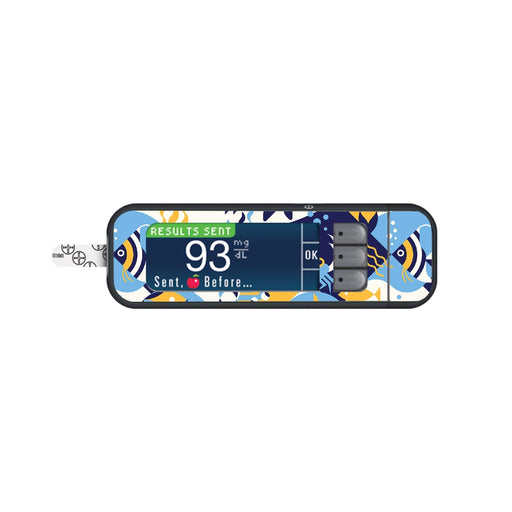 Peelz Underwater Abstract Sticker for Bayer Contour Next Glucometer Peelz/Stickers