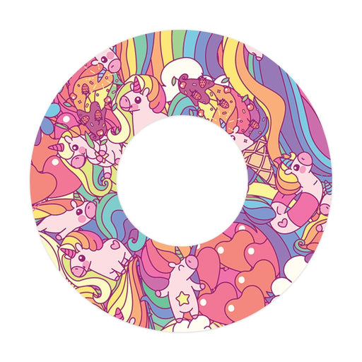 Peelz Unicorn Swirls Patch  Tape Designed for the FreeStyle Libre 2 Patch Medical Tape