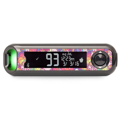 Peelz Unicorn Swirls for Bayer Contour© Next One Glucometer Peelz/Stickers